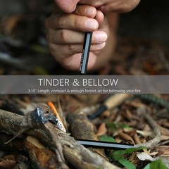 Aluminum Bellows Tube Sleeve and Hemp Cord for Fire Starting (2)