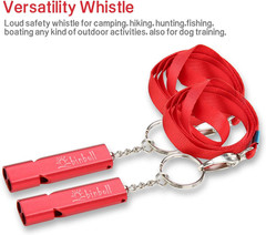 Emergency Whistles Lifeguard Safety Whistle with Lanyard and Keychain for Outdoo