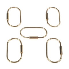 5pcs Brass Keychain Holder Clips for Car Keys and Handbags Outdoor Tool