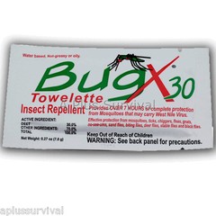 Lot of 10 Pouches of Bug X Insect Repellent Wipe Deet Hunting Fishing Camping