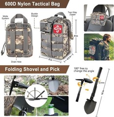 238Pcs Emergency Survival Kit and First Aid Kit Professional Survival Gear Tool