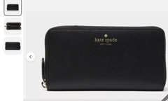 Kate Spade Tinsel Glitter ContiGlitter Continental Women’s Wallet – Black, Large