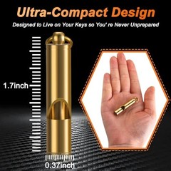 Brass Emergency Whistles 2 Pack with Tangle-Free Lanyard – Pealess Safety