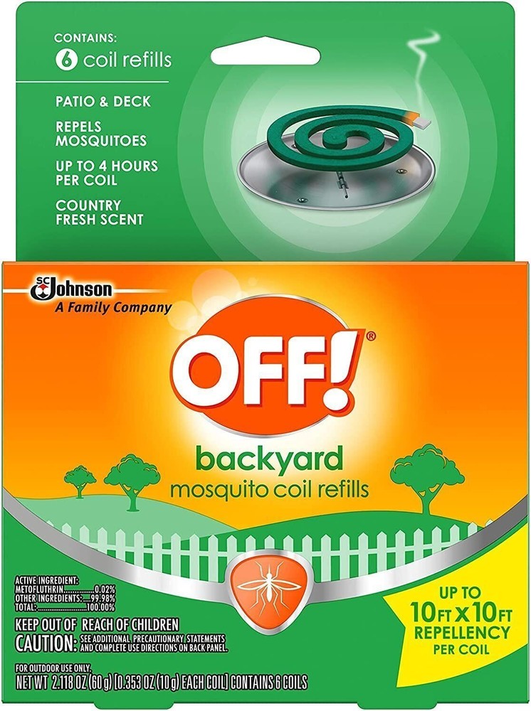 OFF! 75203 6 Count Backyard Mosquito Repellent Coil Refills