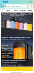 Hand Warmers Rechargeable 2 Pack Strong Magnetic 18Hrs Longer Heating