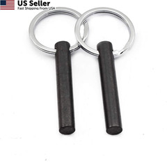 bayite 2 Inches Survival Drilled 2 inches (5cm) x 5/16 (8mm), Black