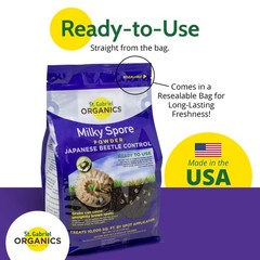 St. Gabriel Organics Milky Spore Japanese Beetle Control Powder, 40oz, 4 Pack