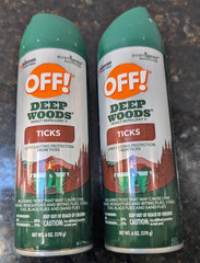 2 PACK OFF Deep Woods Insect Repellent V TICKS 25% Deet Maximum 6 Oz Each NEW