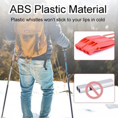 CooBigo 4Pcs Emergency Whistles, Loud Shrill Safety Whistle with Reflective