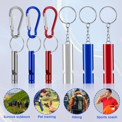 6-Pack Whistle Survival Loud, Coach Whistle with Lanyard Metal Whistles Neckl…