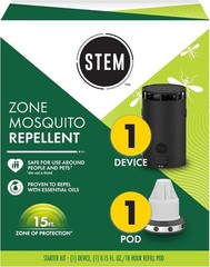 STEM Zone Mosquito Repellent Starter Kit Device + 1 Refill Pod 15 Ft Protection