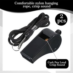 2Pcs Referee Whistle Pink and Black Plastic Sports Whistle for Coaches Loud