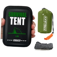 Extra-Thick Emergency Tent, Compact Survival Tent with Army Green – 1 Pack