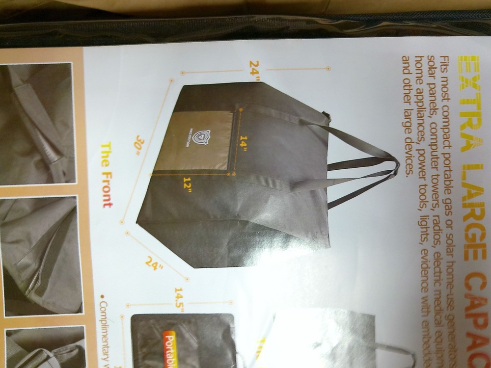 Faraday Bag for Generators and Extra-Large Electronic Devices 30x24x24 NEW