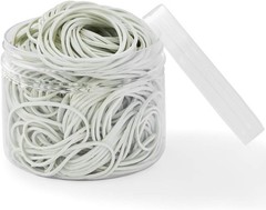 AMUU Rubber Bands office 300pcs white Small for 300 pcs, White