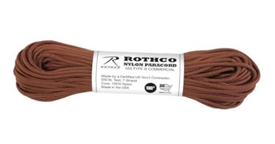 550 Nylon Paracord, 100′, Chocolate Brown 100 Feet Choclate Brown