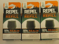 Repel Realm Zone Mosquito Repellent Refills- Lot of 3