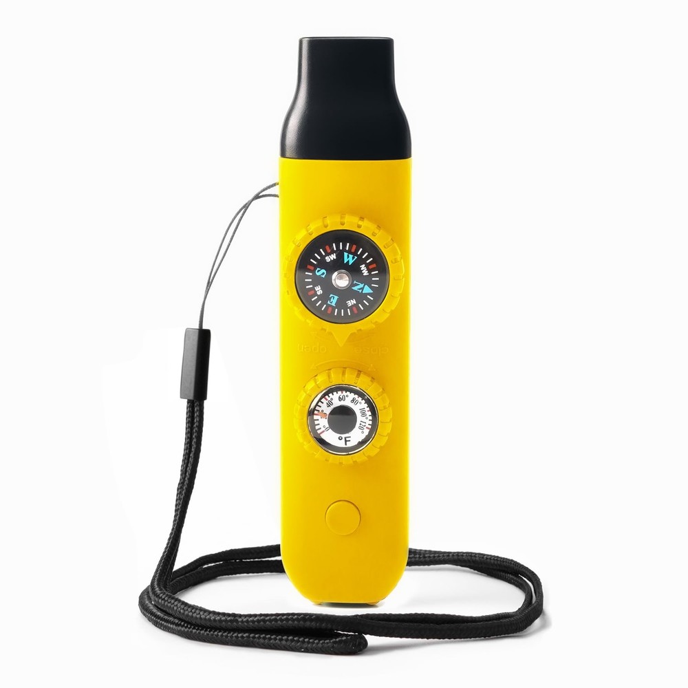 Emergency Survival Safety Whistle，Whistle for Kids with Lanyard,Compass,Therm…
