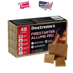Fire Starter 48 Pack All-Natural Eco Cubes for Campfire, Smoker, Fireplace, BBQ