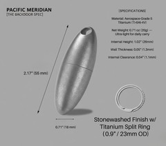 Aerospace Grade 5 Titanium EDC Capsule | Precision Survival Storage Box
