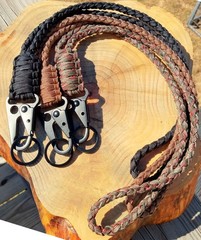 FOREST CAMO HK Clip 33″ GUTTED 550 Paracord Neck Lanyard/Keychain