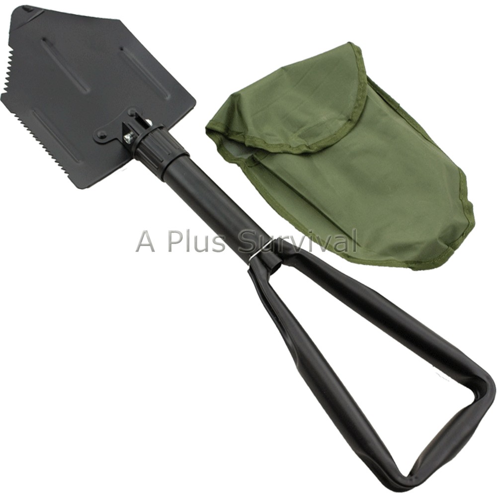 Folding Survival Shovel with Carrying Case / Sheath