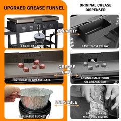 Rear Grease Drainage System for Blackstone Grease Catcher Upgrade,Grease Buck…