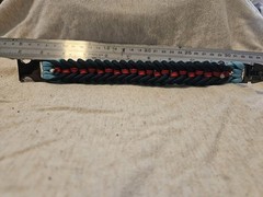 Sanctified Covenant Knot 550 Paracord Bracelt, Red, White, Navy, Lt Blue.