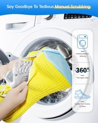 PTAHON Shoe Washing Machine Bag – Reusable Laundry X-Large, Yellow-2PCS
