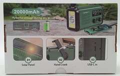 20000mAh/ 74000mWh Hand Crank Emergency Radio AM/FM/NOAA Weather