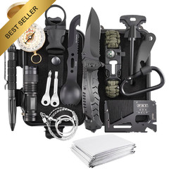 Survival Kit 17 in 1 Gear Supplies Case Adult Camping Hunting Fishing Men Teen