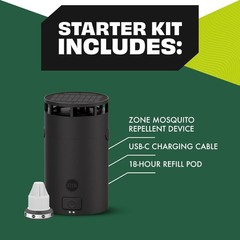 STEM Zone Mosquito Repellent Starter Kit Device + 1 Refill Pod 15 Ft Protection