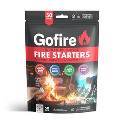 Gofire 50 FIRE STARTERS Camping Hiking Backpacking Campfire Fireplace Grill BOB