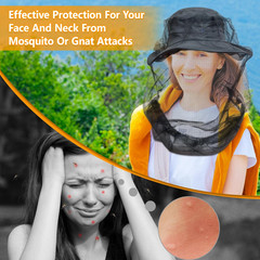 Mosquito Head Net for Insects 2 Pack,Ultra Large Breathable net for Bugs | Fl…