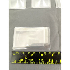 Lot of Five Wallet Credit Card Size Pocket Magnifiers With Protective Sleeves