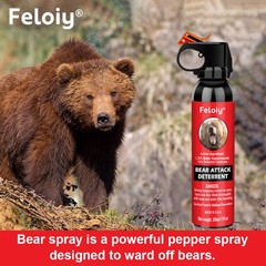 Pepper spray with safety clip, easy to carry with 1 Pack Free peper spray 1/2oz