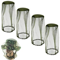 4 Pack Head Net Face Netting Neck Cover Protecting Netting for Outdoor Hiking