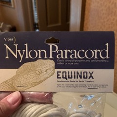 Equinox White 50Ft Braided Nylon Paracord – Heavy-Duty Camping & Trekking Cord