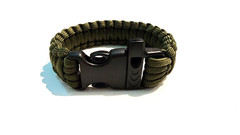 Outdoor Adjustable Paracord Survival emergency Bracelet with Whistle