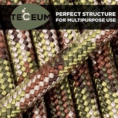 Teceum Paracord Type Iii 550 Camo 100 Ft 4Mm Tactical Rope Mil-Spec Outdoor