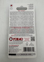 Fox 40 Sonik Blast CMG Pealess Whistle + Lanyard, 120 dB, Black