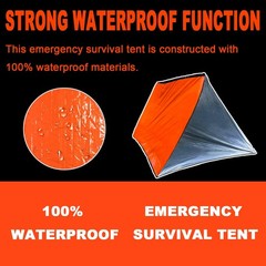 Survival Tent Kit All Weather Protection for Camping, Hiking & Survival Inclu…