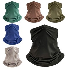 HCMY 6 Pack Neck Gaiters Tube UV Face Mask Bandana One Size, Multicolor