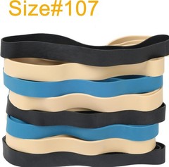 Rubber Bands Size#107 Heavy Duty Big Wide rubber band Black,blue,light brown