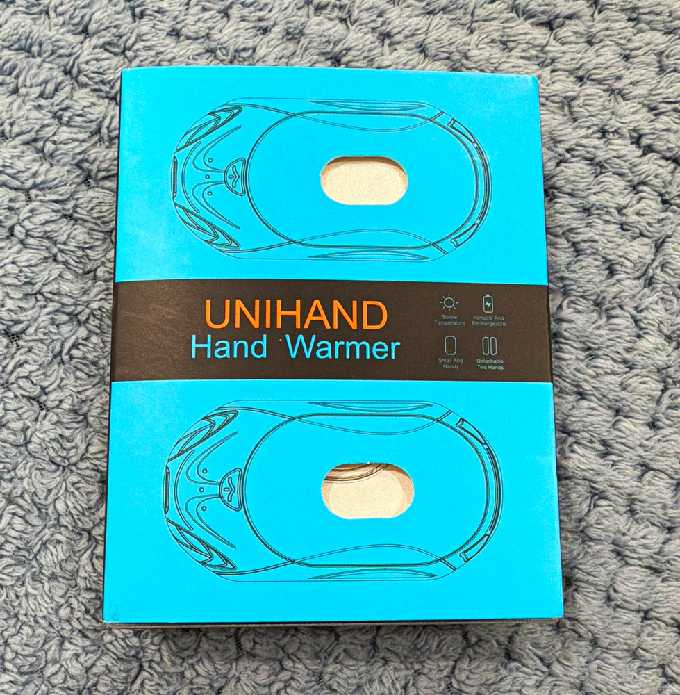 UNIHAND Rechargeable Electric Hand Warmers 2-Pack Blue/Black AOY-766