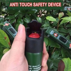 Mini Pepper Spray with Screw Lock – Maximum Strength with 10-12 ft Can, Black