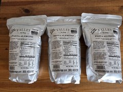Set of 3! Valley Food Storage Pasta Alfredo 5 Serving Per Camping Food Emergency