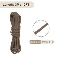 550 Paracord Rope 4mm Thin Paracord Nylon Cord 7-Strand Core [for 10ft Brown