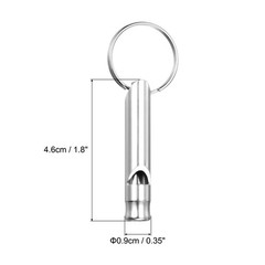 12pcs Emergency Whistles Safety Whistle with Keychain for Hiking Silver