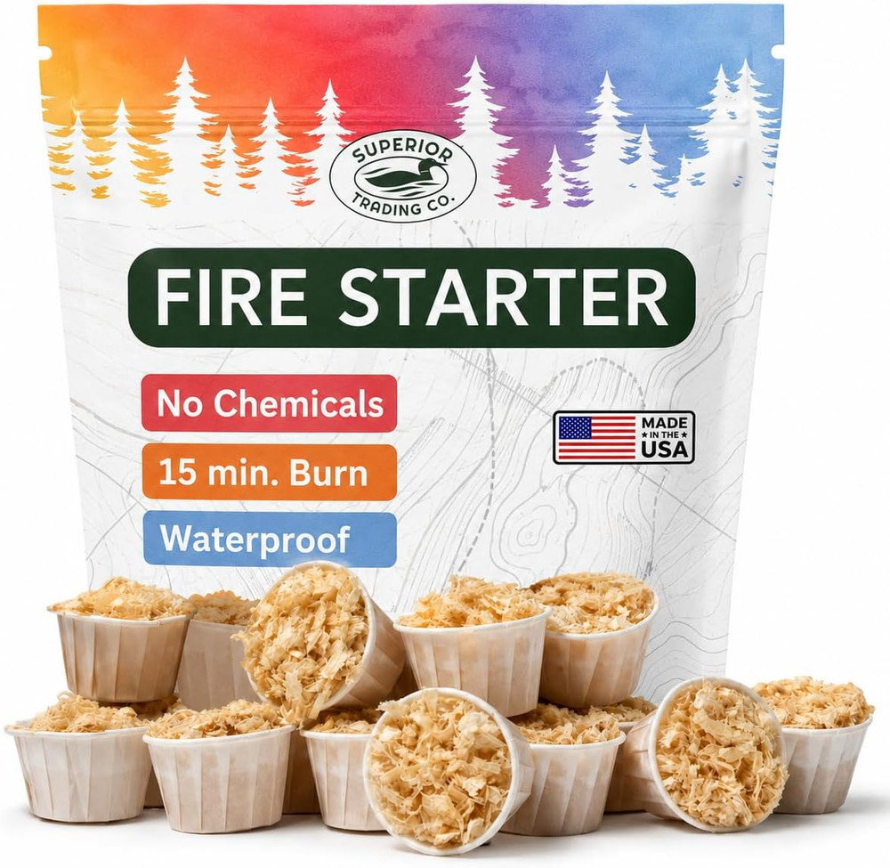 Superior Trading Fire Starter Pods in Resealable Packs – Fire Starters for Campf